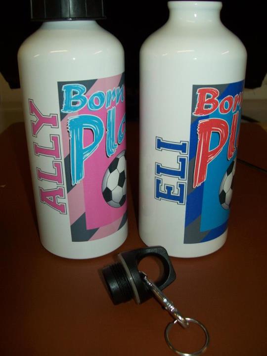 water bottle made with sublimation printing